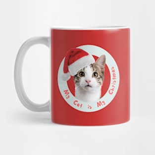 My cat is my christmas Mug